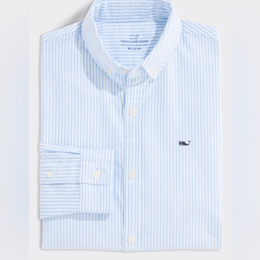 Vineyard Vines Boys Lightweight Performance Striped Shirt Size S (8-10)